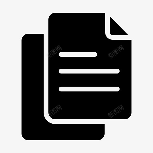 纸张副本文件图标svg_新图网 https://ixintu.com 副本 文件 纸张