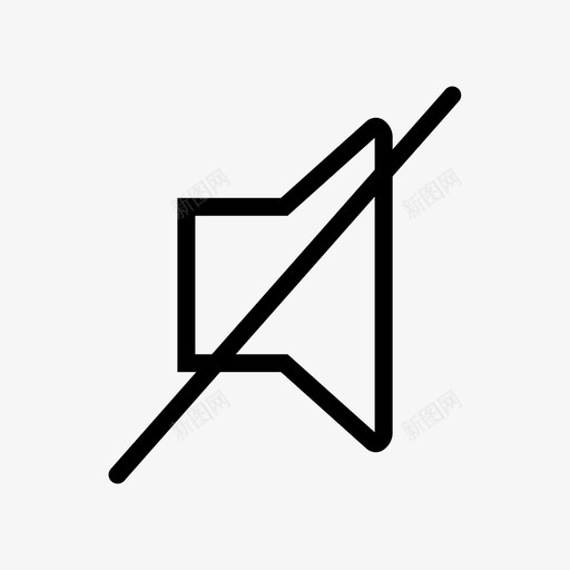 静音音量媒体播放器静音图标svg_新图网 https://ixintu.com 多媒体 媒体播放器 用户界面 静音 静音音量