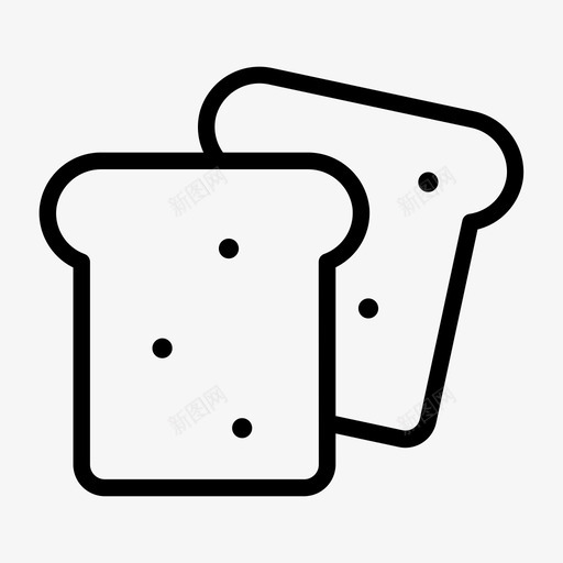 面包片碳水化合物面包图标svg_新图网 https://ixintu.com 吐司 碳水化合物 面包 面包片 食物