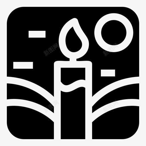 蜡烛生日灯图标svg_新图网 https://ixintu.com 打火机 灯 生日 聚会 聚会时间 蜡烛