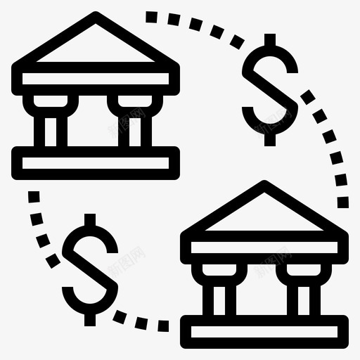 同业拆借经济学金融学图标svg_新图网 https://ixintu.com 同业拆借 经济学 货币金融学 金融学