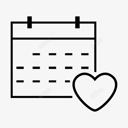 婚礼日日期日历图标svg_新图网 https://ixintu.com 婚礼日 日历 日期 日程