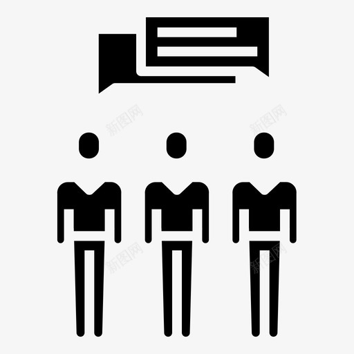 客户评论沟通人员图标svg_新图网 https://ixintu.com 业务管理 人员 客户评论 沟通 用户