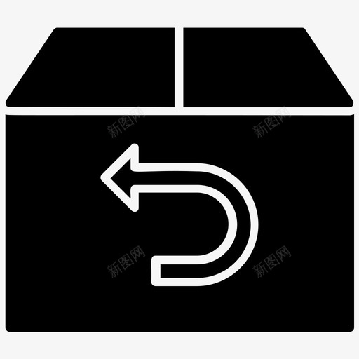 退货交货退回退回给发件人图标svg_新图网 https://ixintu.com 交货退回 物流配送图示符图标 退回给发件人 退货
