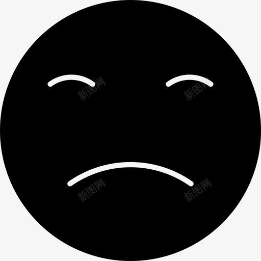 悲伤表情不开心图标svg_新图网 https://ixintu.com 不开心 悲伤 表情 表情坚实