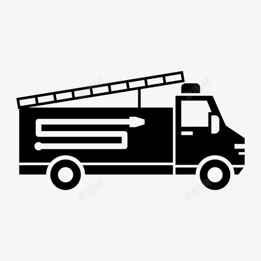消防车汽车消防员图标svg_新图网 https://ixintu.com 交通工具 汽车 消防员 消防车