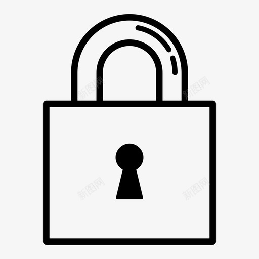 锁门开图标svg_新图网 https://ixintu.com 安全 开 秘密 锁 门