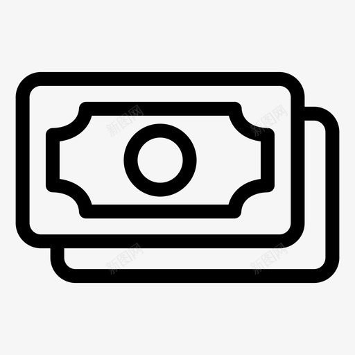 现金货币美元图标svg_新图网 https://ixintu.com 现金 纸币 美元 货币