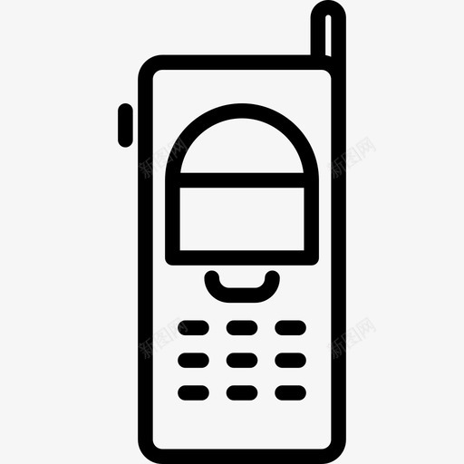 诺基亚手机手机历史线性图标svg_新图网 https://ixintu.com 手机历史 线性 诺基亚手机
