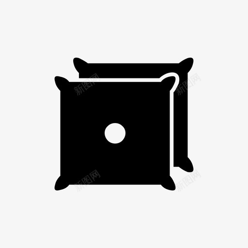 枕头床卧室图标svg_新图网 https://ixintu.com 卧室 家 床 枕头 沙发