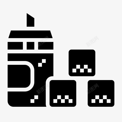 糖罐子简单糖浆图标svg_新图网 https://ixintu.com 咖啡厅固体 方糖 简单糖浆 糖 罐子