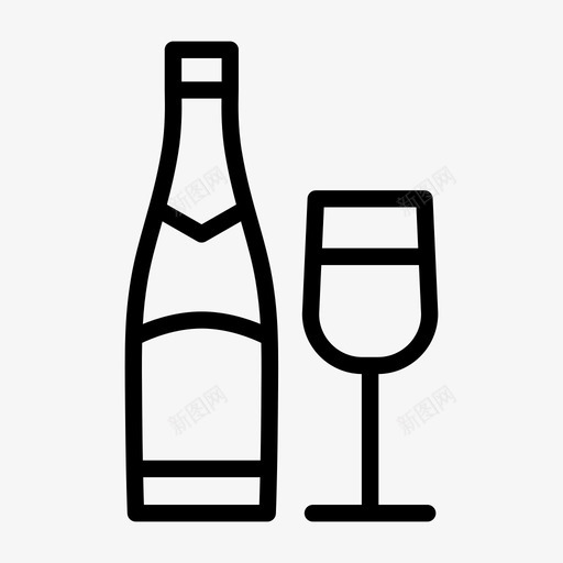 酒杯子饮料图标svg_新图网 https://ixintu.com 杯子 藤蔓 酒 饮料