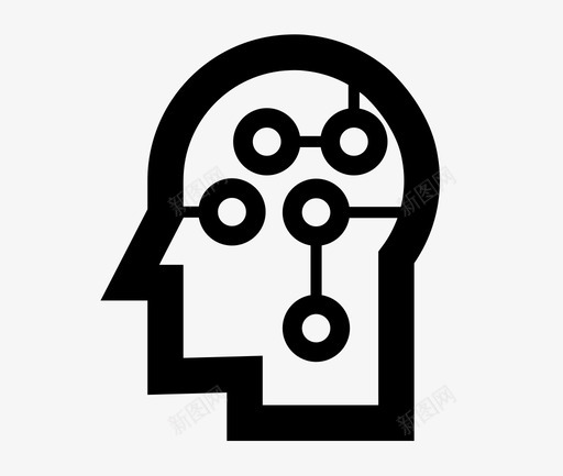 仿人机器人人工智能图标svg_新图网 https://ixintu.com 人工智能 仿人机器人