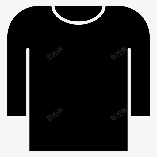 毛衣长袖长袖衬衫图标svg_新图网 https://ixintu.com 服装纯色 毛衣 长袖 长袖衬衫