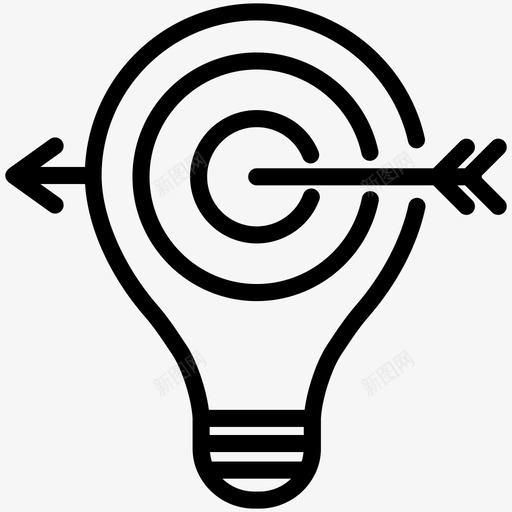 营销理念灯泡灯图标svg_新图网 https://ixintu.com 开 未来 灯 灯泡 营销理念