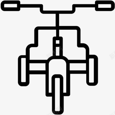 三脚踏车汽车当地旅游图标图标