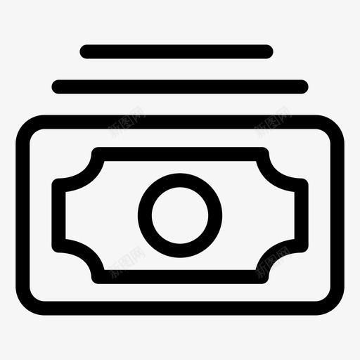 钱现金货币图标svg_新图网 https://ixintu.com 现金 纸币 美元 货币 钱