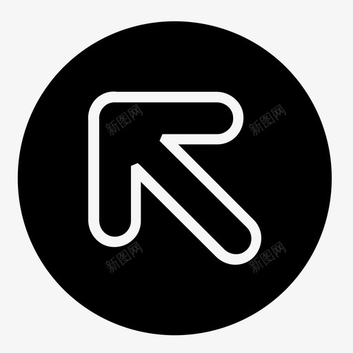 左对角箭头上箭头图标svg_新图网 https://ixintu.com 上 左对角箭头 箭头