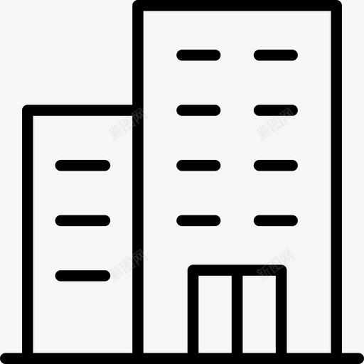 建筑物公寓入口图标svg_新图网 https://ixintu.com 住宅楼薄 入口 公寓 市区 建筑物 房屋 物业