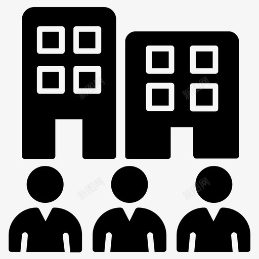 集团公司联盟企业图标svg_新图网 https://ixintu.com 企业 企业管理固体图标 公司 联盟 集团公司
