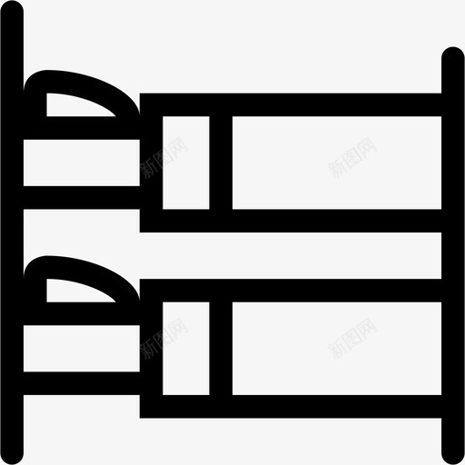 铺位卧室床图标svg_新图网 https://ixintu.com 卧室 家具 小床 床 枕头 铺位