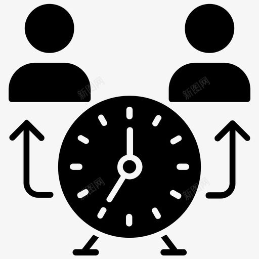 时间管理能力生产力图标svg_新图网 https://ixintu.com 业务管理实心图标 时间管理 熟练程度 生产力 能力