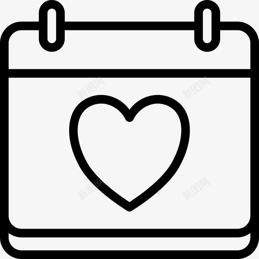 婚礼日期日历情侣图标svg_新图网 https://ixintu.com 婚礼大纲 婚礼日期 情侣 日历 结婚
