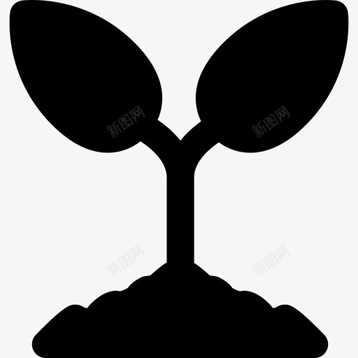 发芽自然环保图标svg_新图网 https://ixintu.com 发芽 环保 自然