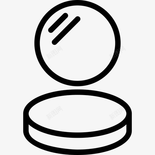 紧致粉荧光粉化妆图标svg_新图网 https://ixintu.com 化妆 化妆品轮廓 压制 紧致粉 荧光粉