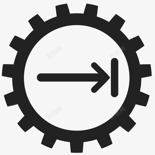 带箭头的齿轮机构右侧图标svg_新图网 https://ixintu.com 右侧 带箭头的齿轮 机构