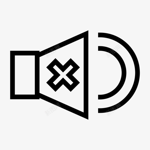 音量静音静音web应用程序和ui图标svg_新图网 https://ixintu.com web应用程序和ui 静音 音量静音