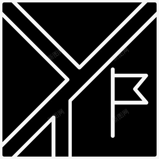 位置旗目的地旗杆图标svg_新图网 https://ixintu.com 位置旗 地图和导航字形图标 定向 导航 旗杆 目的地