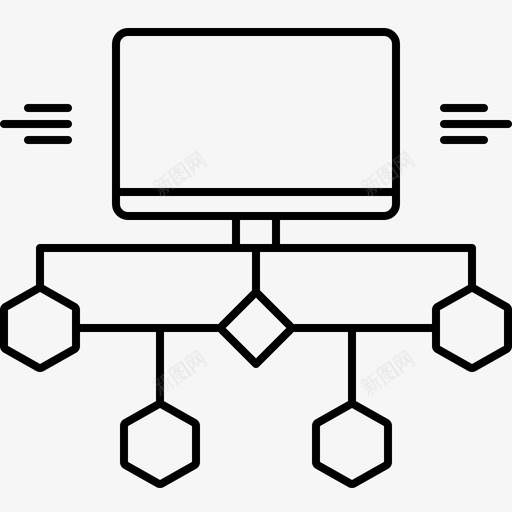 流程图连接图形图标svg_新图网 https://ixintu.com 图形 展示 流程图 连接