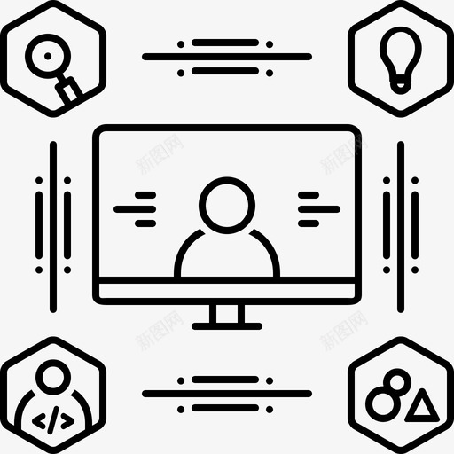 以用户为中心的具有代表性图标svg_新图网 https://ixintu.com 以用户为中心的设计 具有代表性