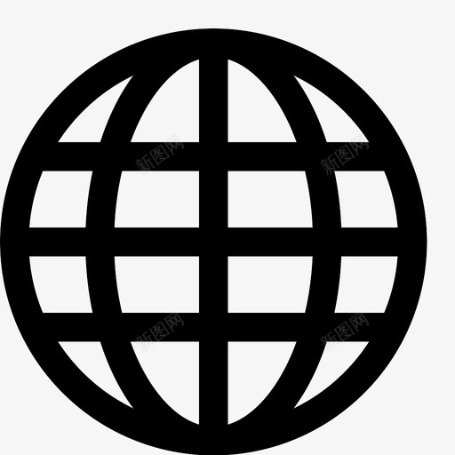 地球网格行星图标svg_新图网 https://ixintu.com 地球 网格 网络 行星