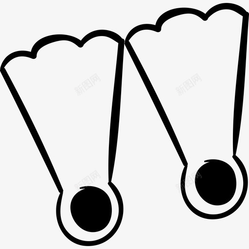 脚蹼夏季手工制作图标svg_新图网 https://ixintu.com 夏季手工制作 脚蹼
