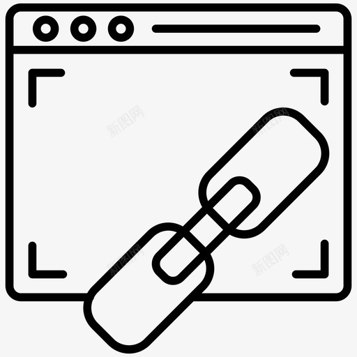 网络链接反向链接超链接图标svg_新图网 https://ixintu.com 内联链接 反向链接 网络链接 购物和商业线图标 超链接