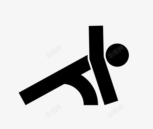 静载荷拉伸体能训练图标svg_新图网 https://ixintu.com 体能训练 拉伸 静载荷