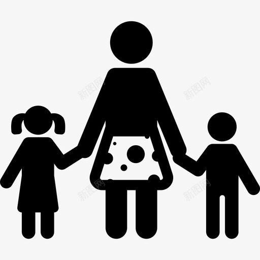 有孩子有人熟悉的女人图标svg_新图网 https://ixintu.com 有人 有孩子 熟悉的女人