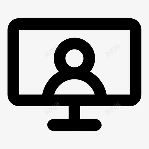 视频会议计算机对话图标svg_新图网 https://ixintu.com 在线 基本图标所有尺寸 对话 视频会议 计算机