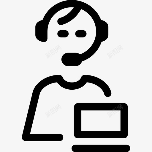 直线支撑操作员图标svg_新图网 https://ixintu.com 直线支撑操作员