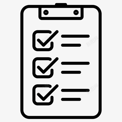 检查表板剪辑图标svg_新图网 https://ixintu.com 剪贴板 剪辑 办公业务 板 标记 检查表