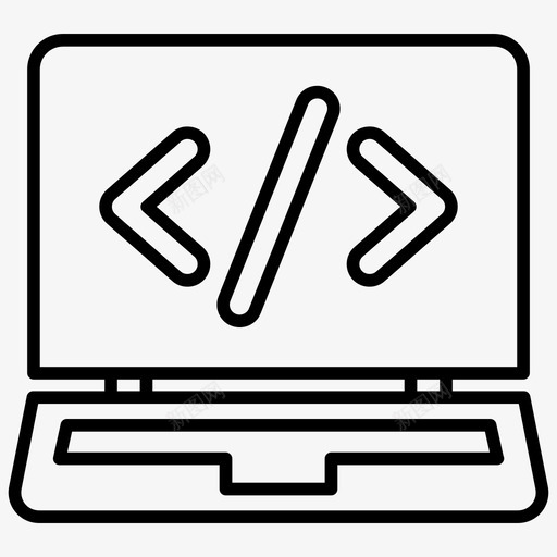 网页开发自定义编码html代码图标svg_新图网 https://ixintu.com html代码 编程语言 网页和搜索引擎优化线图标 网页开发 网页编码 自定义编码