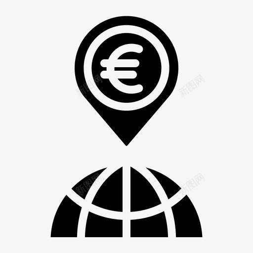 货币商业欧元图标svg_新图网 https://ixintu.com 商业 欧元 货币