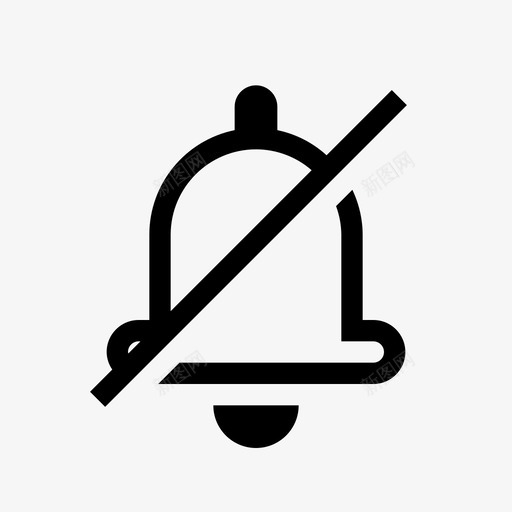 禁用通知禁用铃声设置基本图标svg_新图网 https://ixintu.com 禁用通知 禁用铃声 设置基本图标