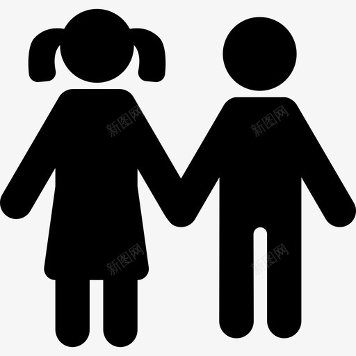 兄妹人熟悉图标svg_新图网 https://ixintu.com 人 兄妹 哥哥妹妹 熟悉