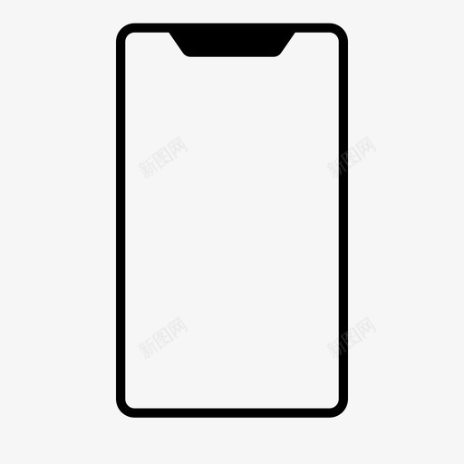 手机iphonenotch图标svg_新图网 https://ixintu.com iphone notch 手机