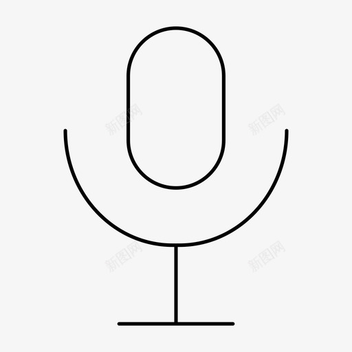 麦克风通用用户界面图标svg_新图网 https://ixintu.com 通用用户界面图标 麦克风
