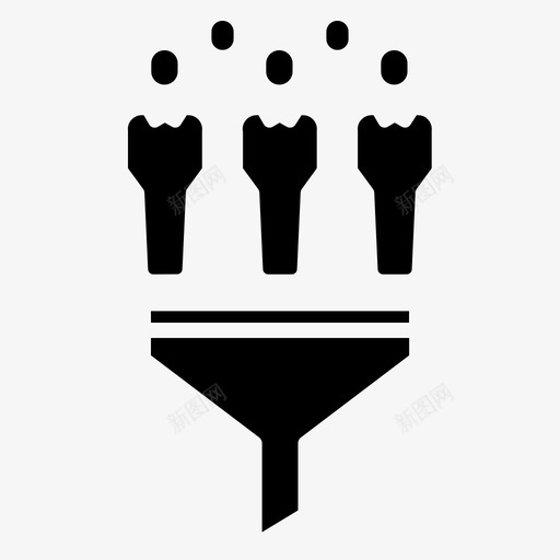 客户过滤器漏斗人员图标svg_新图网 https://ixintu.com 业务管理 人员 客户过滤器 漏斗 用户