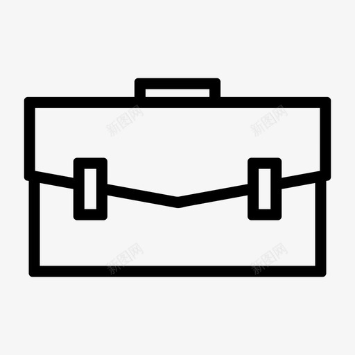 手提箱书包公文包图标svg_新图网 https://ixintu.com 书包 书房 公文包 办公室 学校 手提箱
